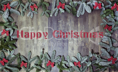 wood background happy christmas