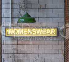Womens Wear street vintage sign