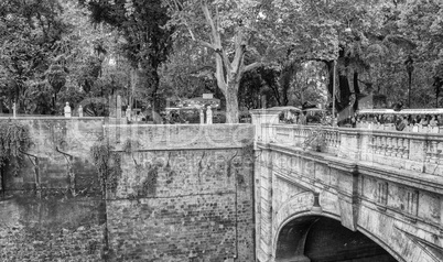 ROME - NOVEMBER 2, 2012: Tourists enjoy the park at Il Pincio. M