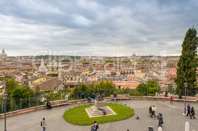 ROME - NOVEMBER 2, 2012: Tourists enjoy city streets. More than