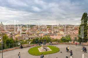 ROME - NOVEMBER 2, 2012: Tourists enjoy city streets. More than