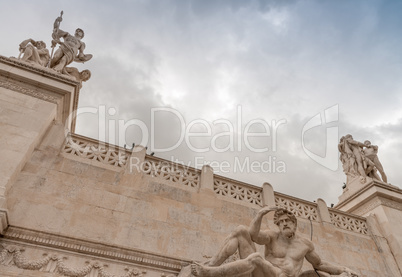 View of the national ,monument a Vittorio Emanuele II on the the