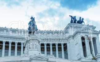 View of the national ,monument a Vittorio Emanuele II on the the