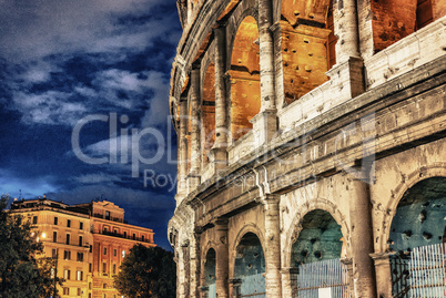 Beautiful view of Colosseum, Rome landmark