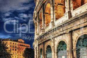 Beautiful view of Colosseum, Rome landmark