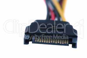 SATA connection cable, isolated on white background