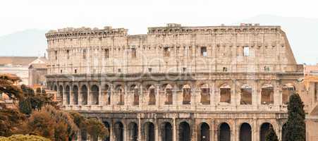 Beautiful view of Colosseum, Rome landmark