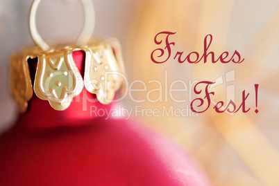 Christmas Ball Decoration with Frohes Fest