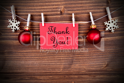 Christmas or Winter Background with Thank You