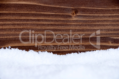 Snow and Wood as Winter Background