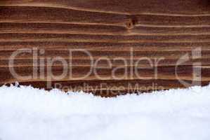 Snow and Wood as Winter Background