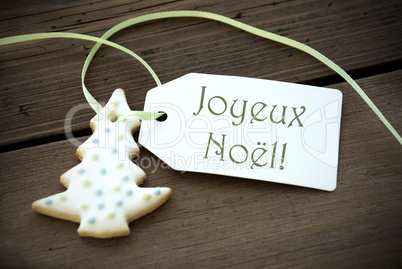 Christmas Label with Joyeux Noel