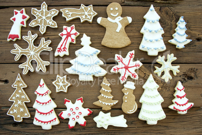 Different Kinds of Cookies on Wood