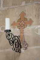sconce and cross
