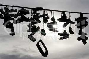 shoes on the rope