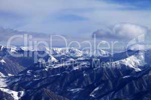 View on mountains from ski resort