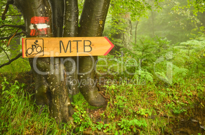 Bike route signboard