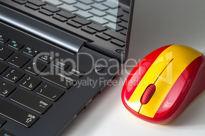 laptop keyboard and mouse