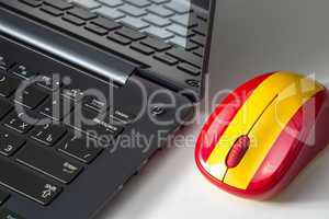 laptop keyboard and mouse