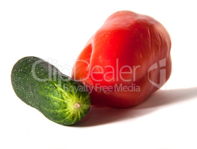 pepper and cucumber