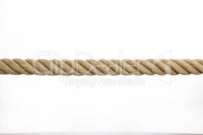 Rope in front of a white background