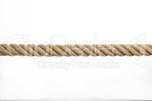 Rope in front of a white background
