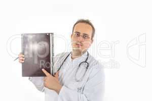 Young Doctor with clipboard