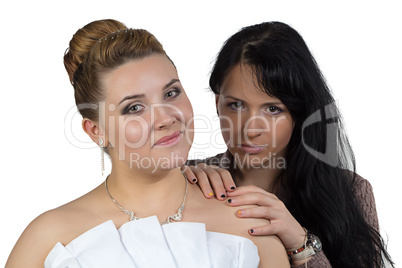 Photo of bride and bridesmaid