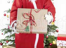 Santa Claus brings gifts