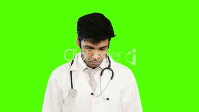 Male doctor giving presentation