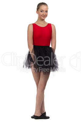Photo of girl with arms and feet crossed