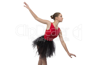 Young ballerina in position