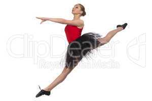Photo of jumping ballerina
