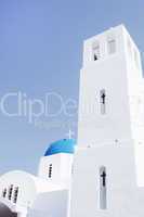 Iconic church with blue cupola