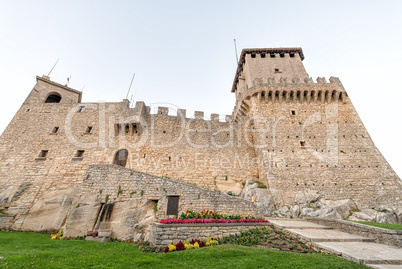 Castle of San Marino at summer dusk