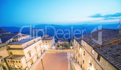 San Marino at night