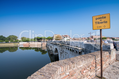 Tiberio Bridge in Rimini