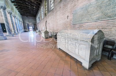 Interior of San'Apollinare in Classe, famous basilica near Raven