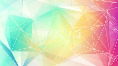 colorful triangles abstract geometrical background loop