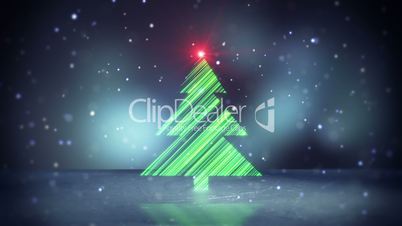 christmas tree shape on ice loopable