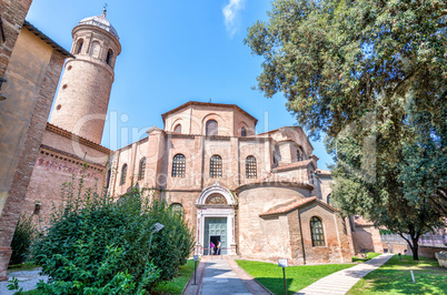 Ravenna, Italy. Famous San Vitale Cathedral, exterior view
