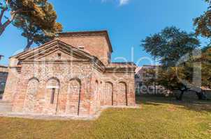 Ancient Galla Placidia mausoleum in Ravenna, Italy
