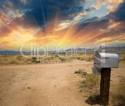 Old Mailbox in the countryside of US