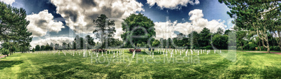 Crosses on the american Cemetery at Colleville-Sur-Mer, Normandi