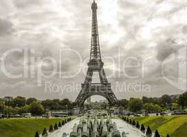Tour Eiffel, Paris. Wonderful view of famous Tower from Trocader