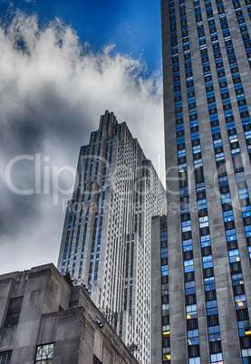 NEW YORK CITY - FEB 12: Cityscape of Manhattan on February 12, 2