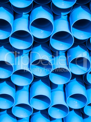 Struktur aus blauen Rohren