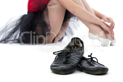 Image of ballet shoes on the floor