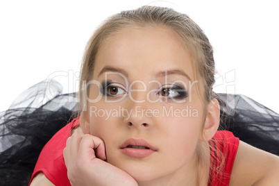 Photo of dreaming young girl
