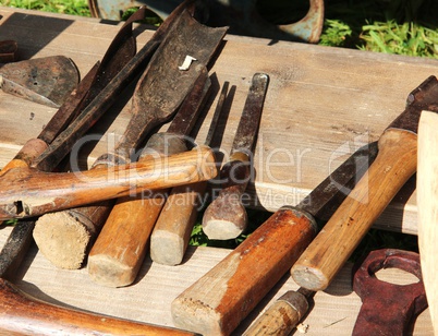 Werkzeuge eines Zimmermanns